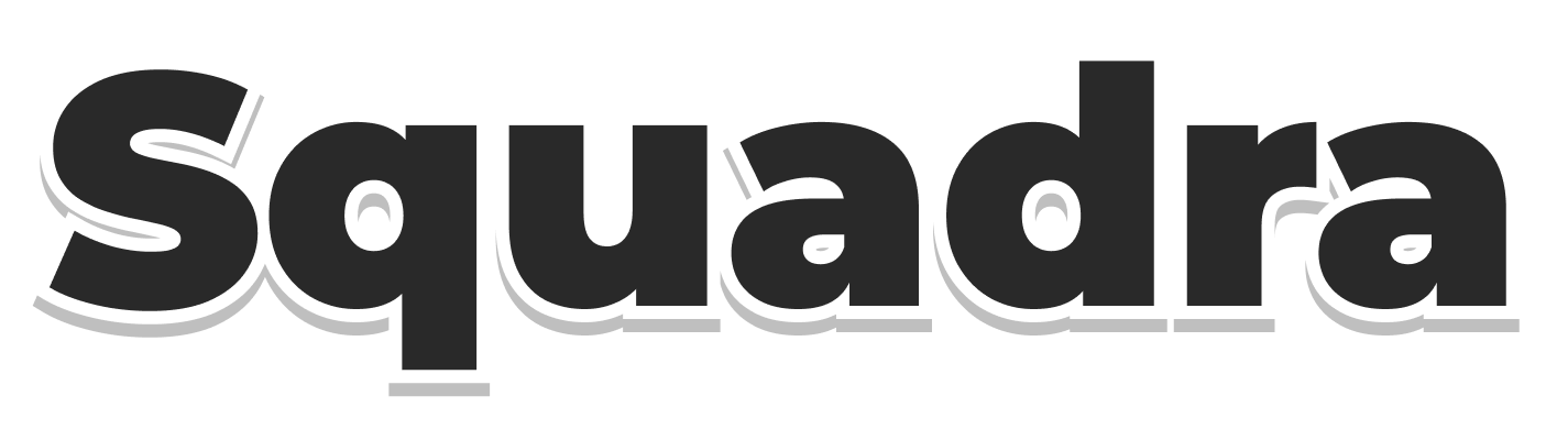 The Squadra logo in black version